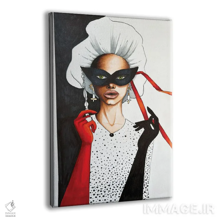 تابلو دکوراتیو نقاب دار اثر کریستینا مالن - نمای پرسپکتیو محصول