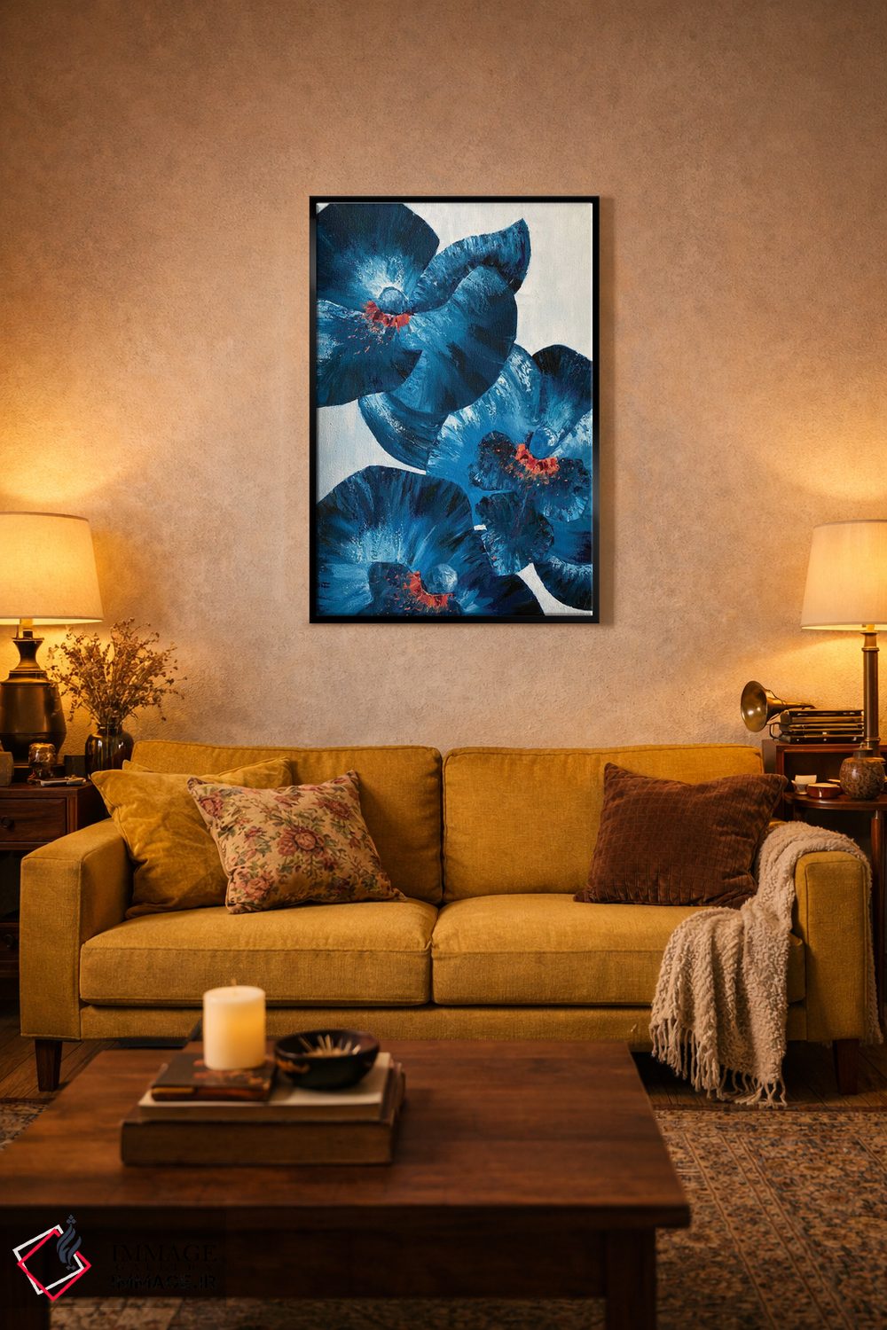 تابلو دکوراتیو ارکیده های آبی اثر کریستینا مالن - D3B