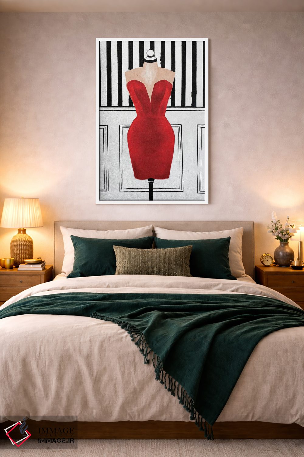 تابلو دکوراتیو پیراهن شیک قرمز کوچک اثر کریستینا مالن - D3W