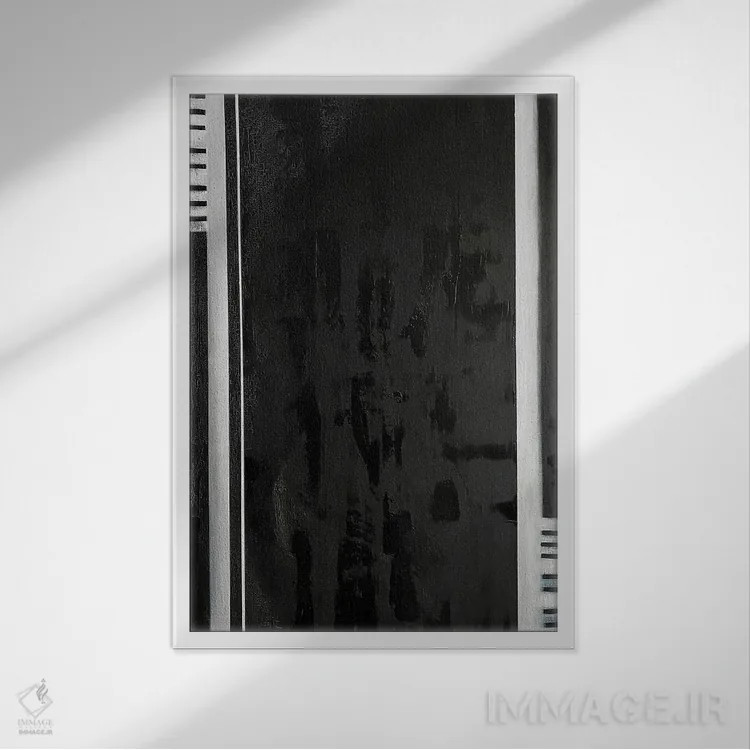 تابلو مینیمال پیانو اثر کریستینا مالن - نمای قابدار سفید