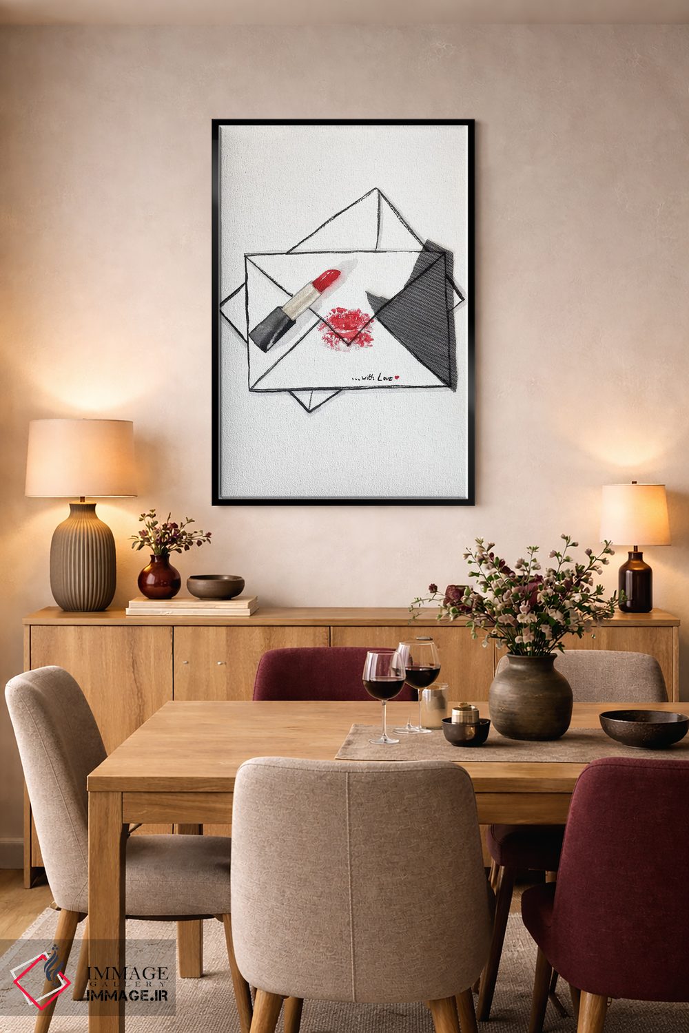 تابلو دکوراتیو با عشق اثر کریستینا مالن - D2B