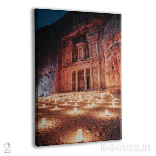 تابلو دکوراتیو پترا، اردن با فانوس ها اثر کارن منداو - نمای پرسپکتیو محصول