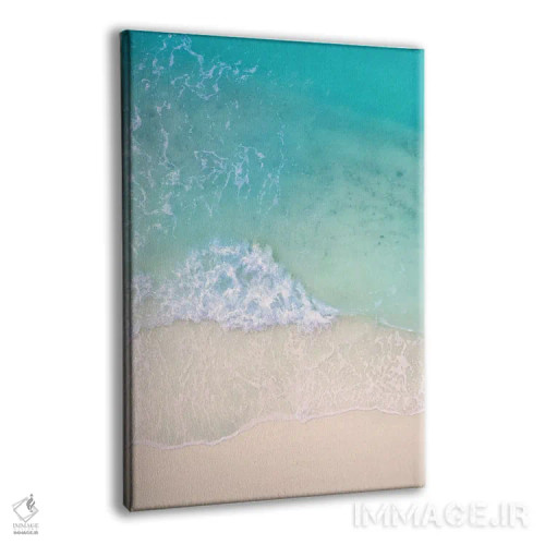 تابلو دکوراتیو امواج ساحلی از بالا اثر کارن منداو - نمای پرسپکتیو محصول