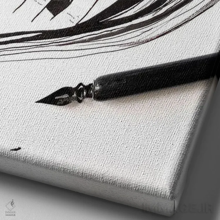 تابلو دکوراتیو رژلب قرمز اثر کریستینا مالن - نمای نزدیک بافت بوم