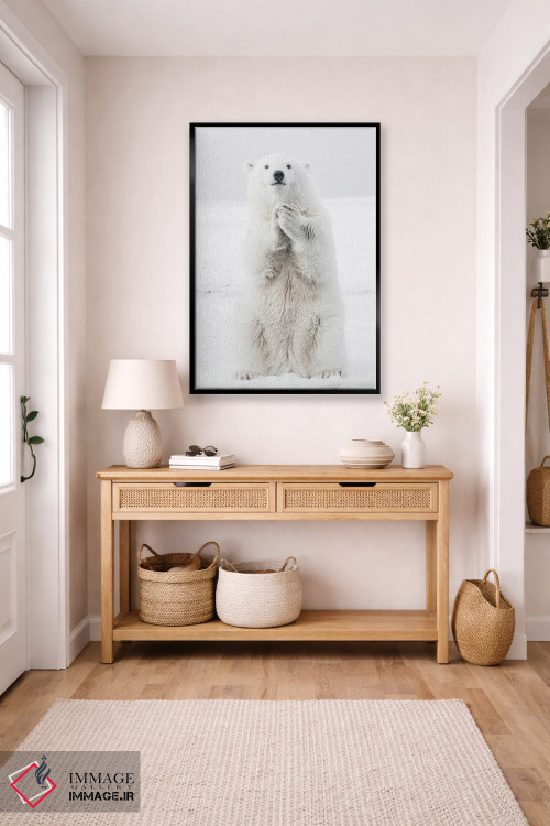 تابلو دکوراتیو خرس قطبی III اثر کارن منداو - D6B