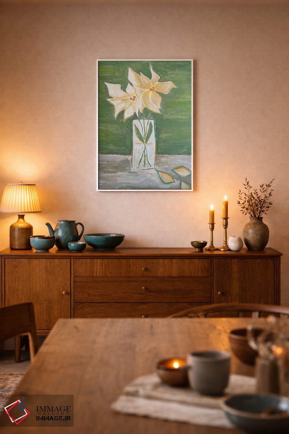 تابلو دکوراتیو نوعی گل ها اثر کریستینا مالن - D6W