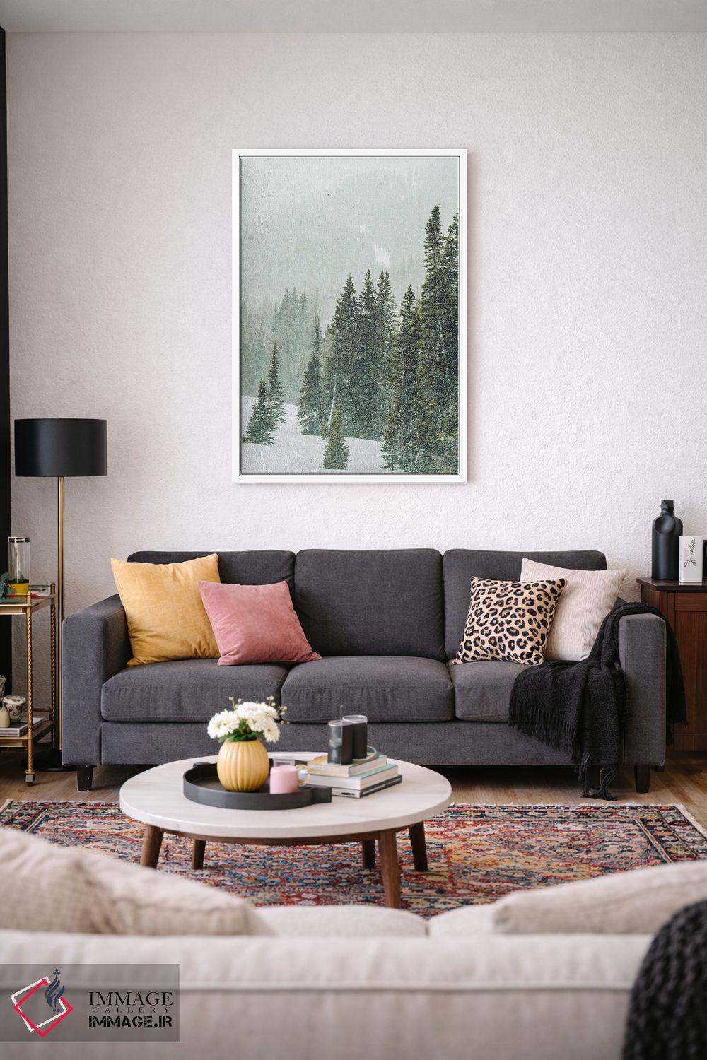 تابلو دکوراتیو پانورامای جنگل زمستانی III اثر کارن منداو - D2W