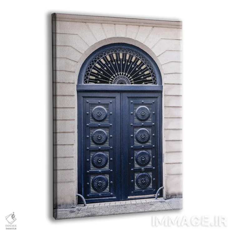 تابلو دکوراتیو درب آبی در پاریس اثر کارن منداو - نمای پرسپکتیو محصول