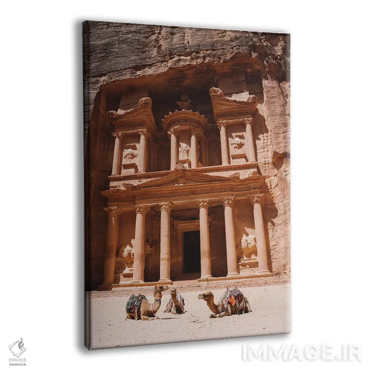 تابلو دکوراتیو شترها در پترا، اردن اثر کارن منداو - نمای پرسپکتیو محصول