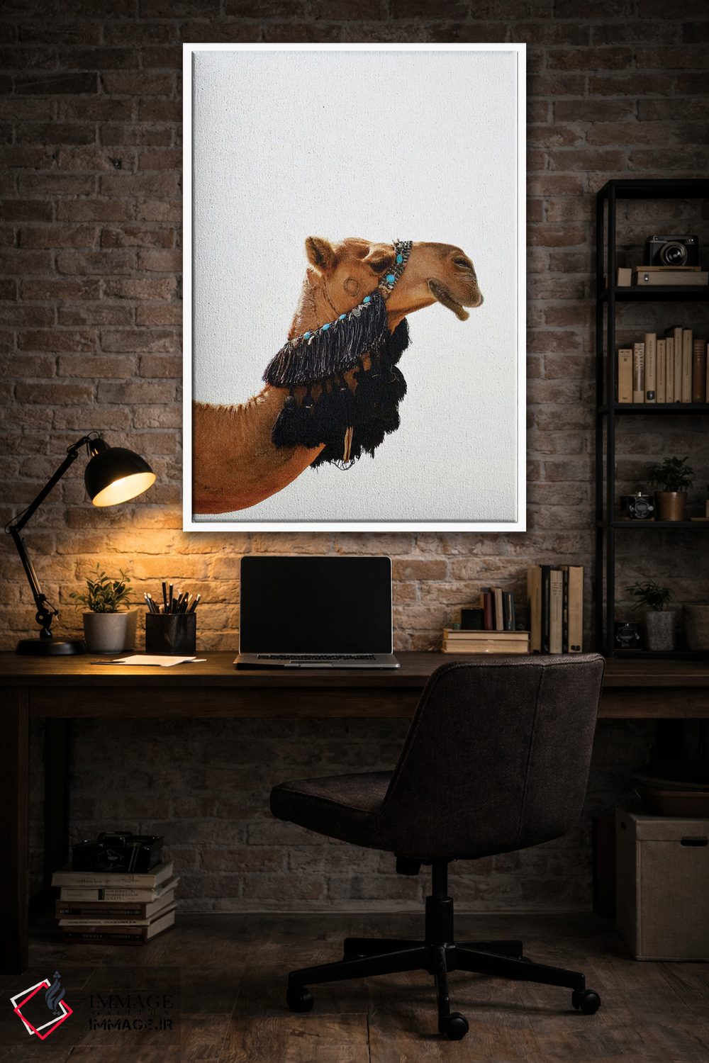 تابلو دکوراتیو شتر تزئین شده اثر کارن منداو - D3W