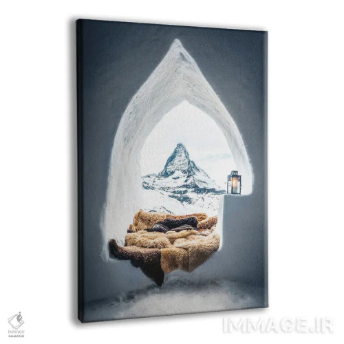 تابلو دکوراتیو ایگلو با منظره کوهستان اثر کارن منداو - نمای پرسپکتیو محصول