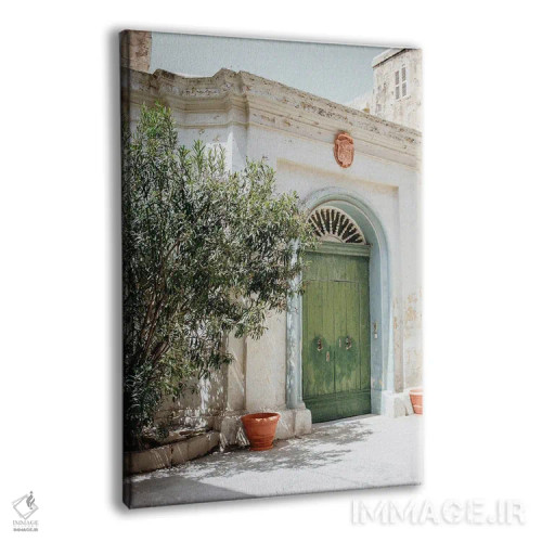 تابلو دکوراتیو درب سبز در ایتالیا اثر کارن منداو - نمای پرسپکتیو محصول