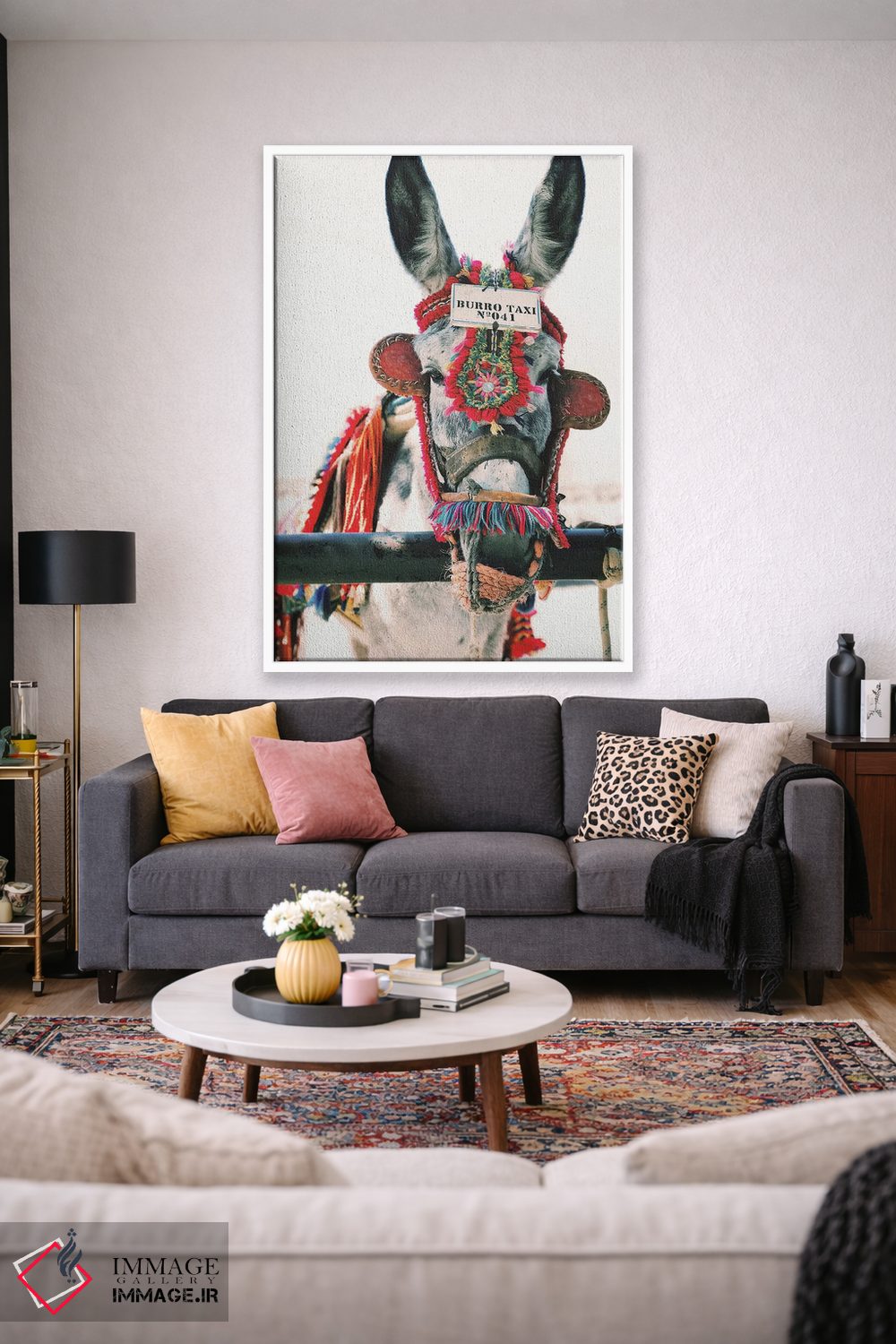 تابلو دکوراتیو الاغ تزئین شده اثر کارن منداو - D1W