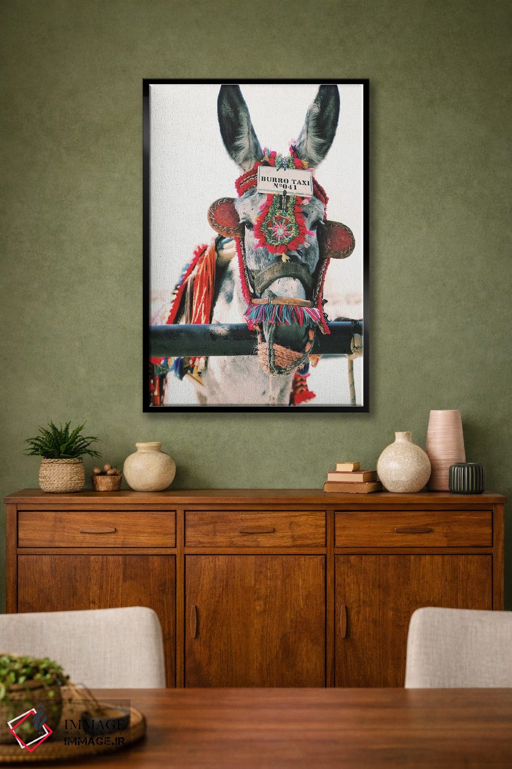 تابلو دکوراتیو الاغ تزئین شده اثر کارن منداو - D2B