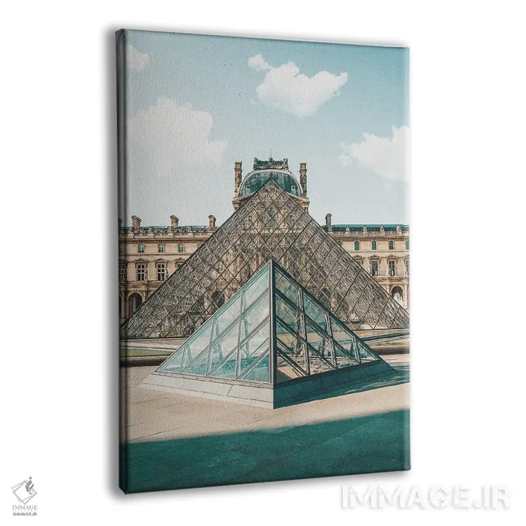 تابلو دکوراتیو موزه لوور پاریس اثر کارن منداو - نمای پرسپکتیو محصول