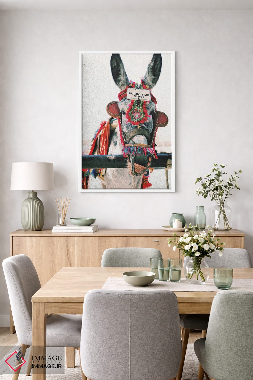 تابلو دکوراتیو الاغ تزئین شده اثر کارن منداو - D5W