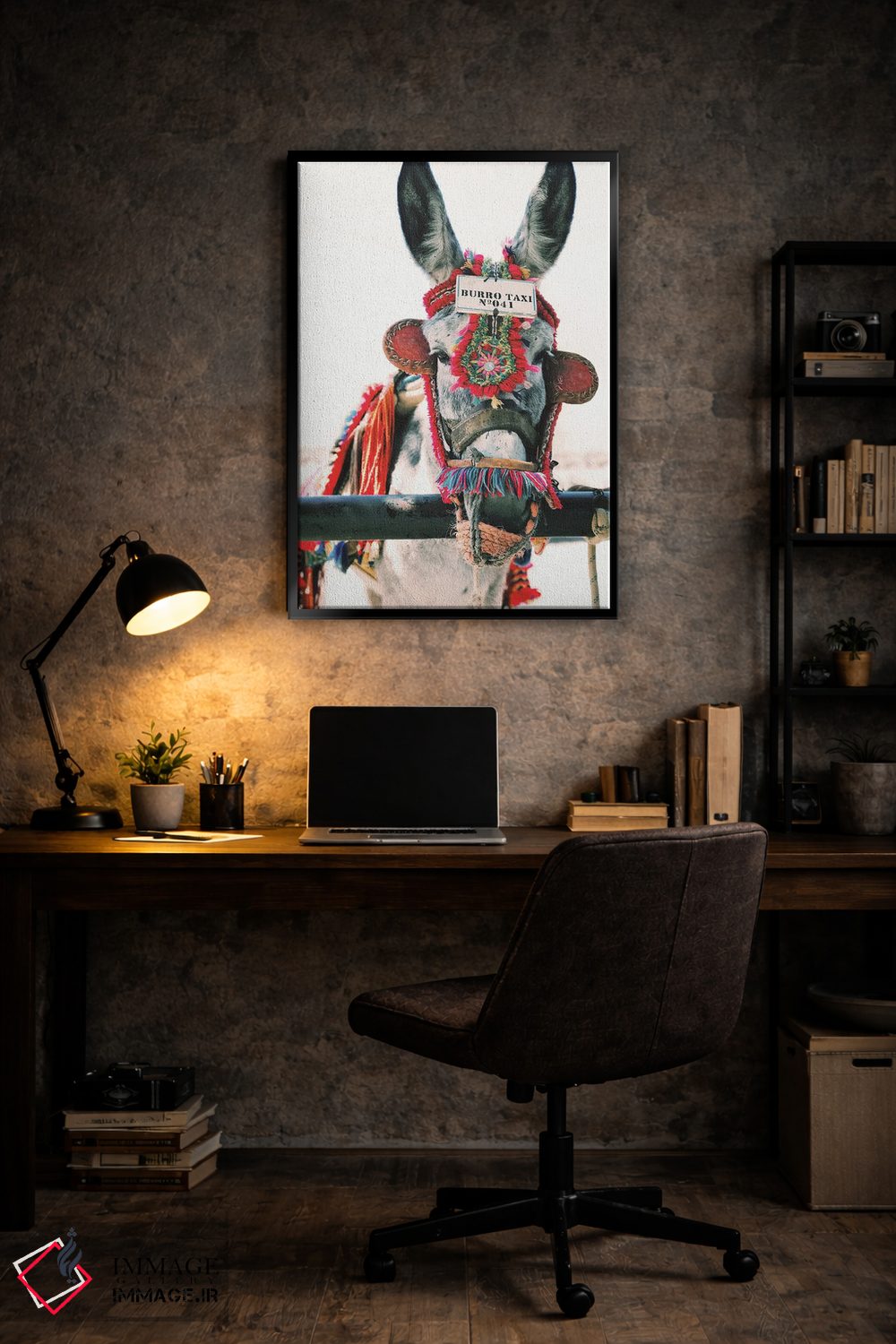 تابلو دکوراتیو الاغ تزئین شده اثر کارن منداو - D6B