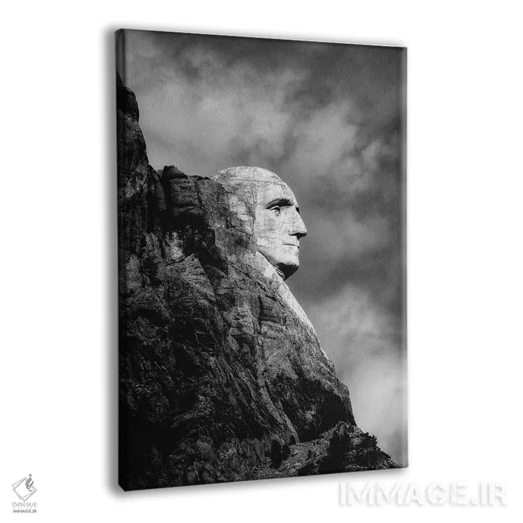 تابلو دکوراتیو پرتره جورج واشنگتن، کوه راشمور اثر کارن منداو - نمای پرسپکتیو محصول