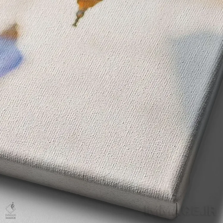 تابلو دکوراتیو تزئینات صحرای مراکش اثر کارن منداو - نمای نزدیک بافت بوم