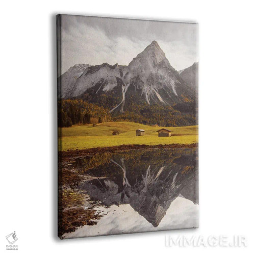 تابلو دکوراتیو دریاچه کوهستانی در اتریش اثر کارن منداو - نمای پرسپکتیو محصول