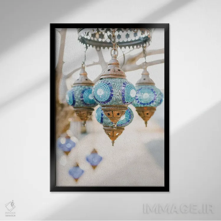 تابلو دکوراتیو تزئینات صحرای مراکش اثر کارن منداو - نمای قابدار مشکی