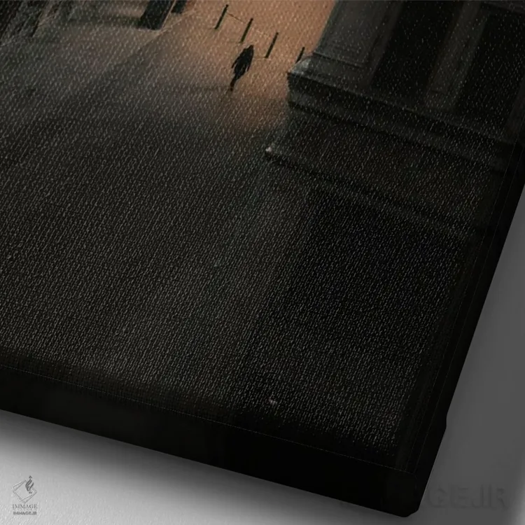 تابلو دکوراتیو ساختمان های نیویورک اثر کارن منداو - نمای نزدیک بافت بوم