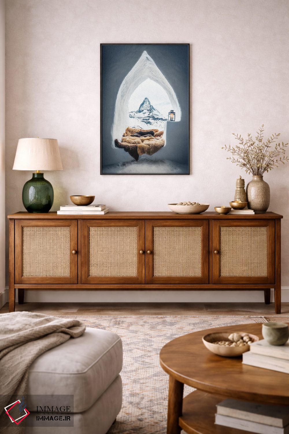 تابلو دکوراتیو ایگلو با منظره کوهستان اثر کارن منداو - D3B