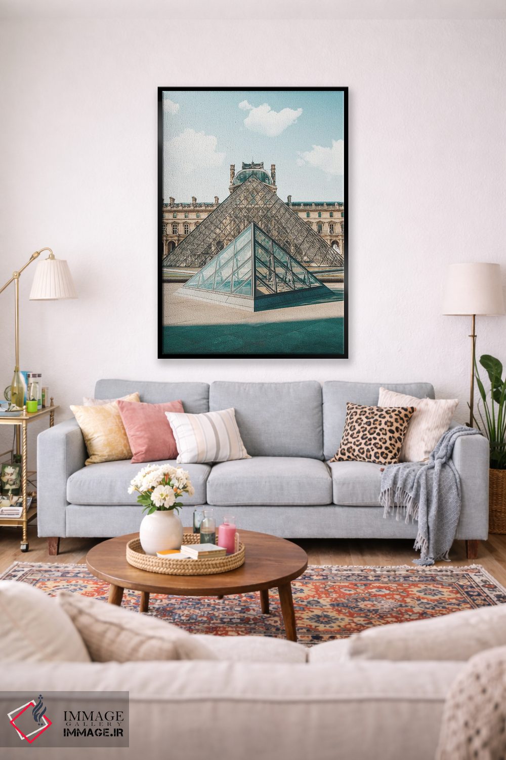 تابلو دکوراتیو موزه لوور پاریس اثر کارن منداو - D1B