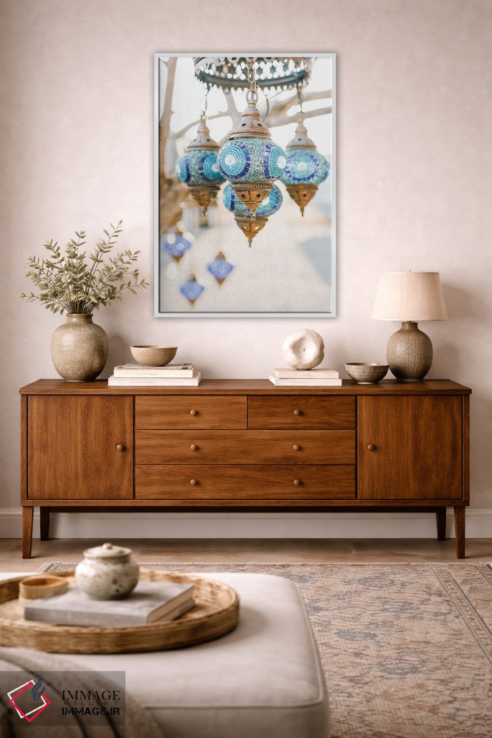 تابلو دکوراتیو تزئینات صحرای مراکش اثر کارن منداو - D1W