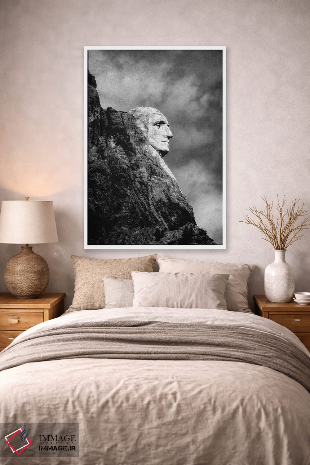 تابلو دکوراتیو پرتره جورج واشنگتن، کوه راشمور اثر کارن منداو - D1W