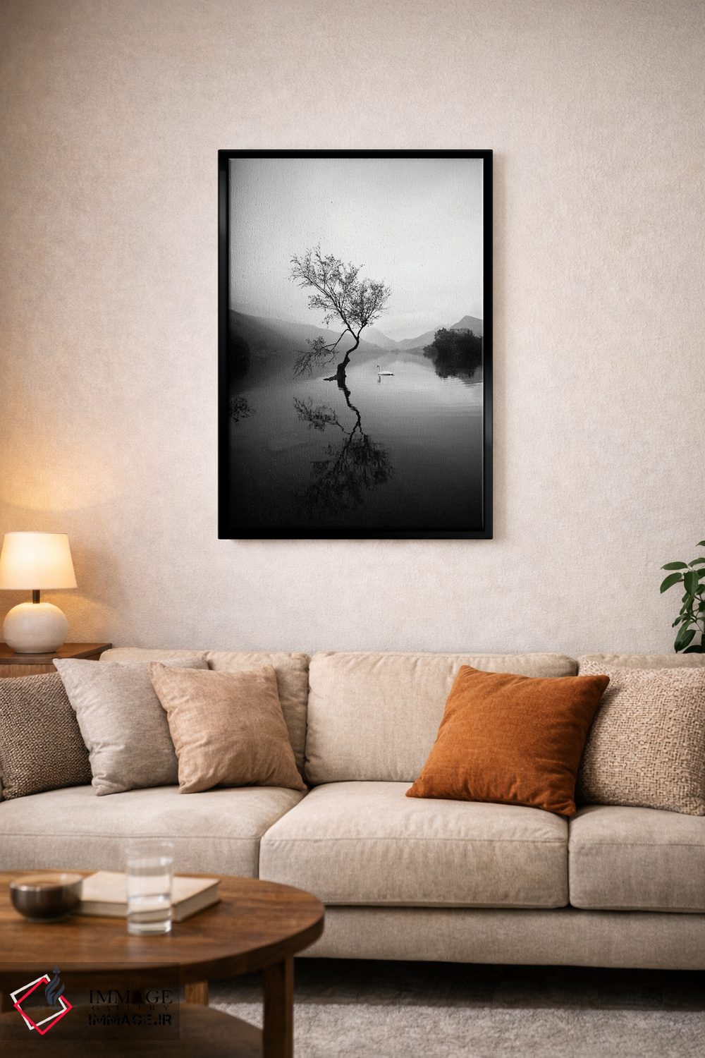 تابلو دکوراتیو درخت تنها در لین پادارن ولز اثر کارن منداو - D4B