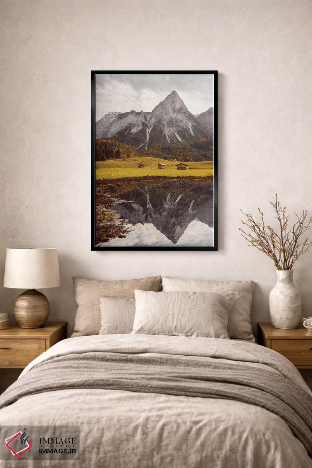 تابلو دکوراتیو دریاچه کوهستانی در اتریش اثر کارن منداو - D2B