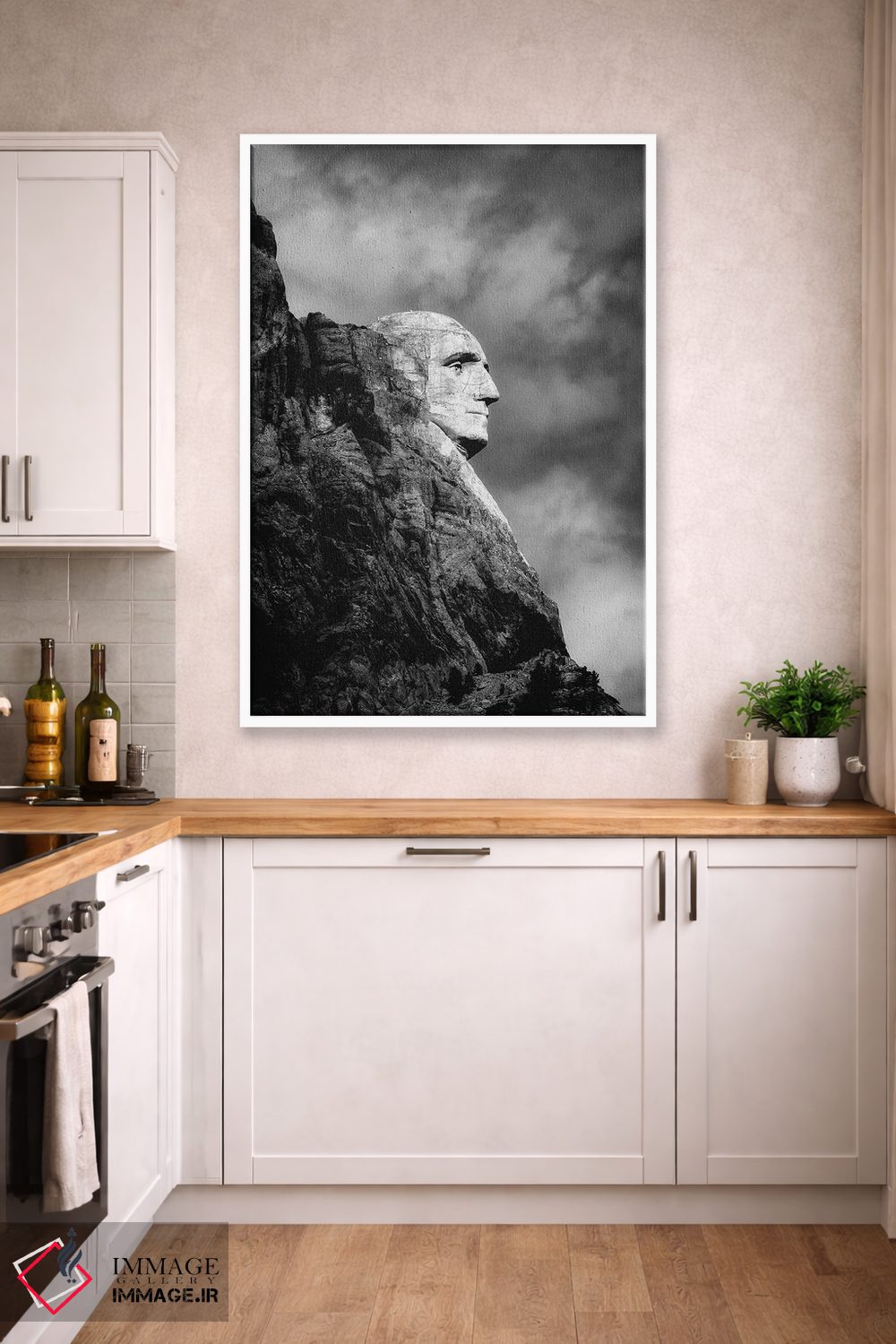 تابلو دکوراتیو پرتره جورج واشنگتن، کوه راشمور اثر کارن منداو - D5W