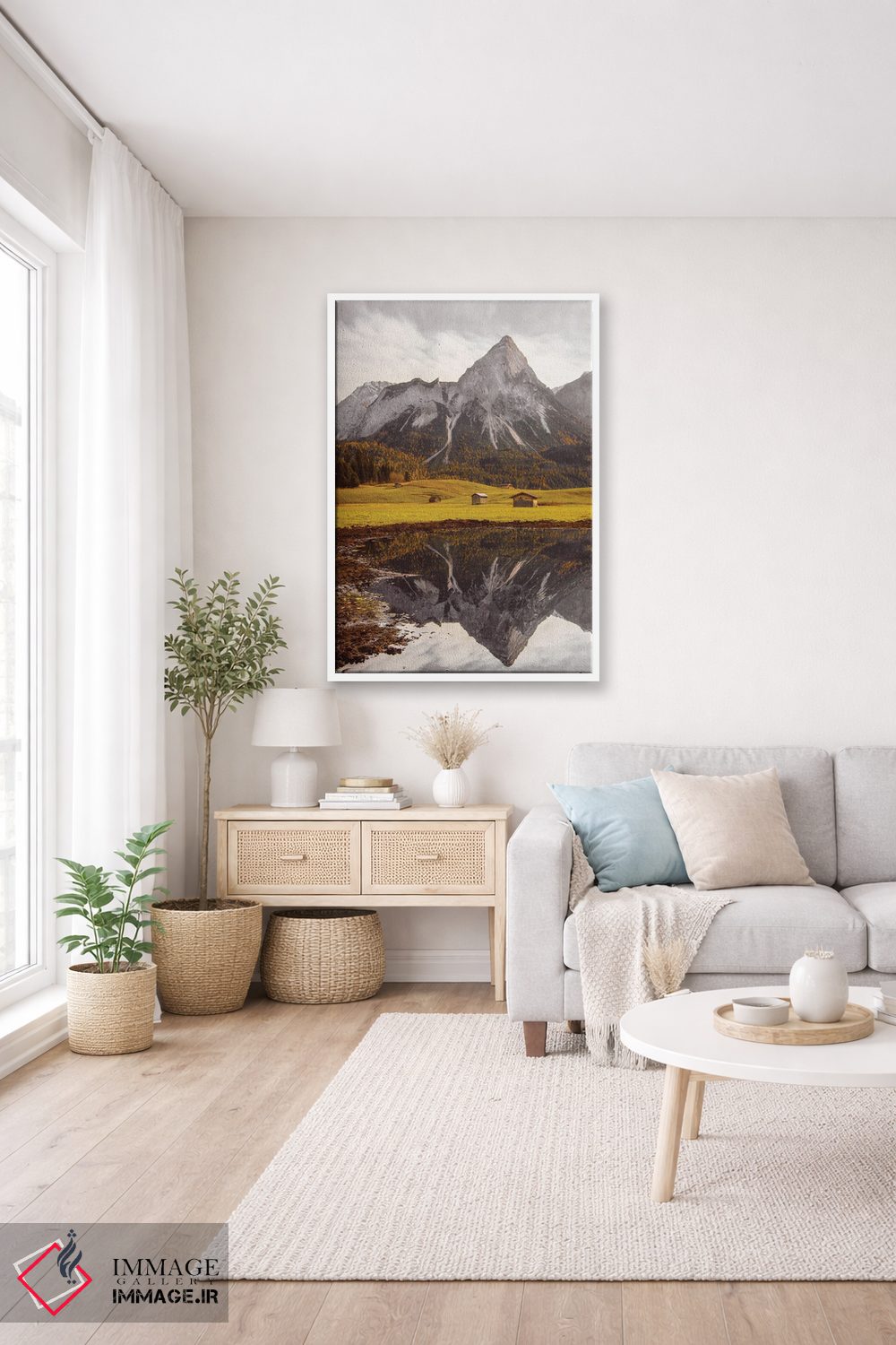 تابلو دکوراتیو دریاچه کوهستانی در اتریش اثر کارن منداو - D4W