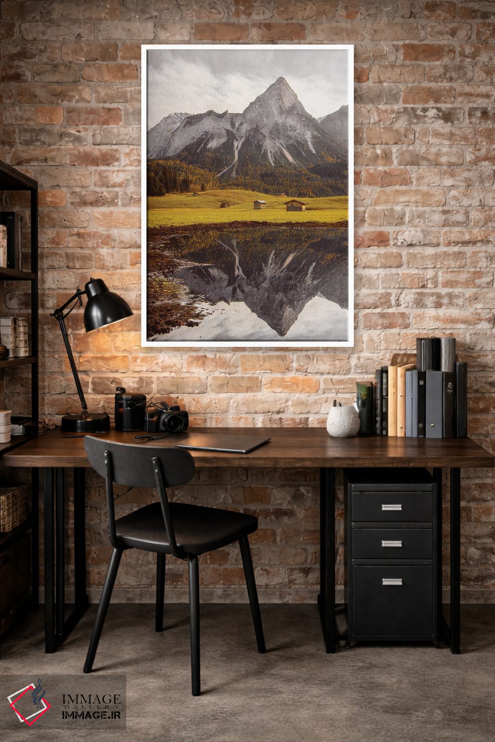 تابلو دکوراتیو دریاچه کوهستانی در اتریش اثر کارن منداو - D5W