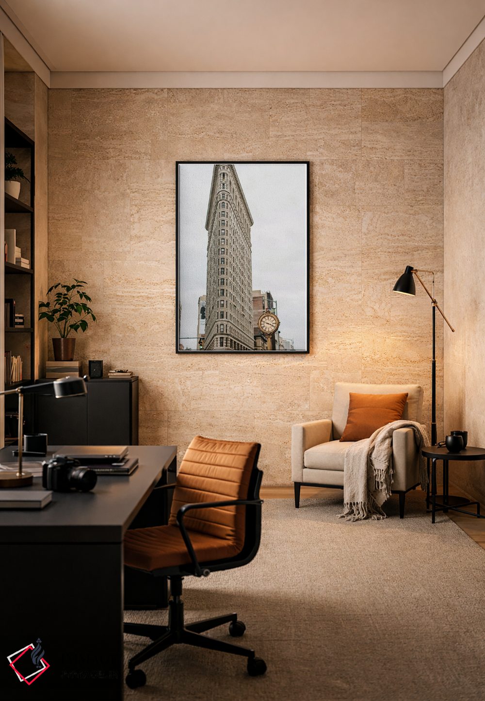تابلو دکوراتیو ساختمان فلت آیرون نیویورک اثر کارن منداو - D5B