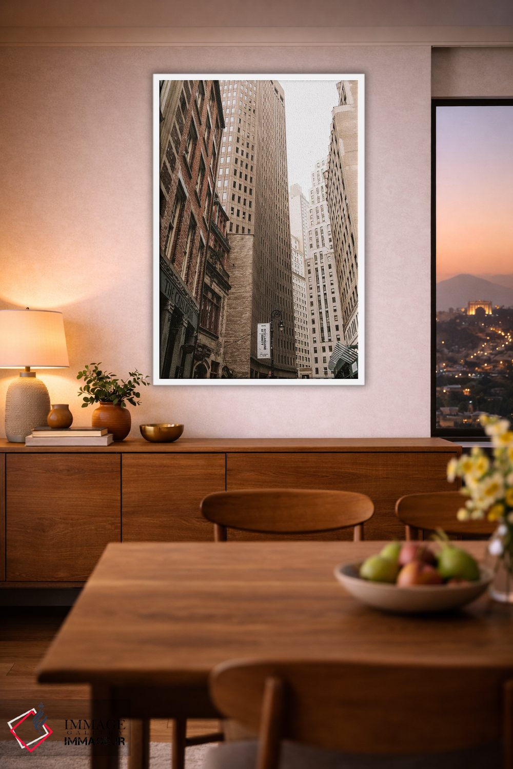 تابلو دکوراتیو آسمان خراش های نیویورک اثر کارن منداو - D1W