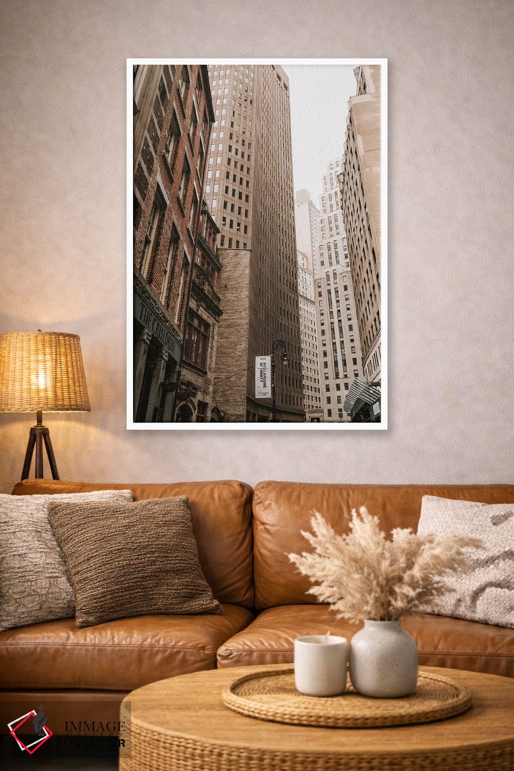 تابلو دکوراتیو آسمان خراش های نیویورک اثر کارن منداو - D3W