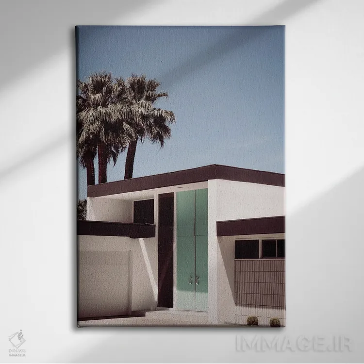 تابلو مدرن درب پام اسپرینگز اثر کارن منداو - نمای روبهرو روی دیوار