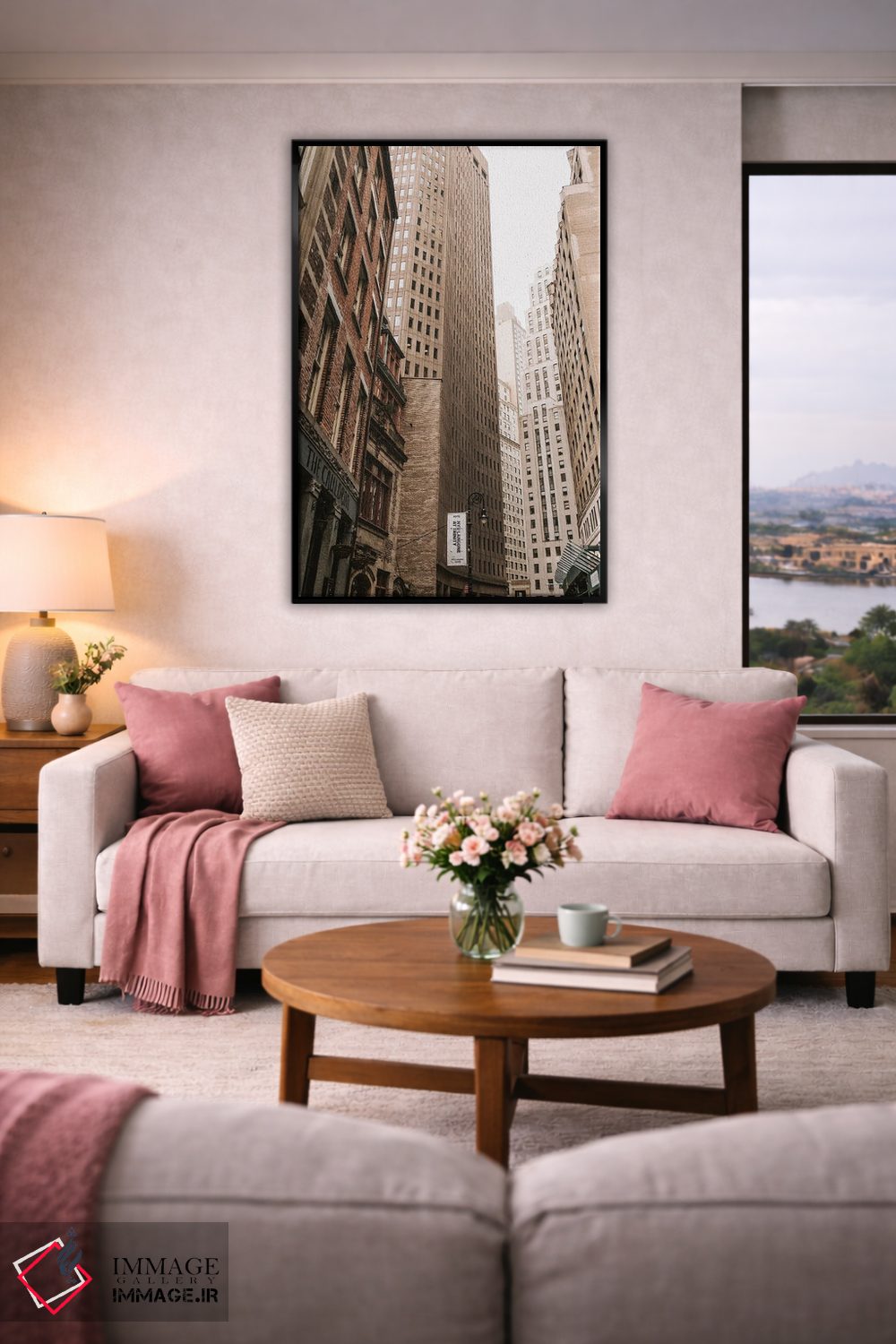 تابلو دکوراتیو آسمان خراش های نیویورک اثر کارن منداو - D6B