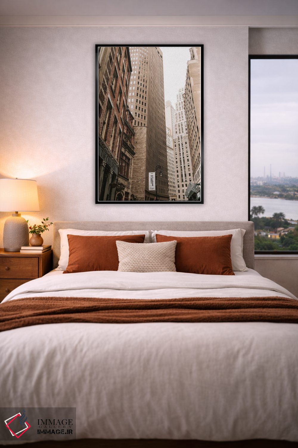تابلو دکوراتیو آسمان خراش های نیویورک اثر کارن منداو - D5B