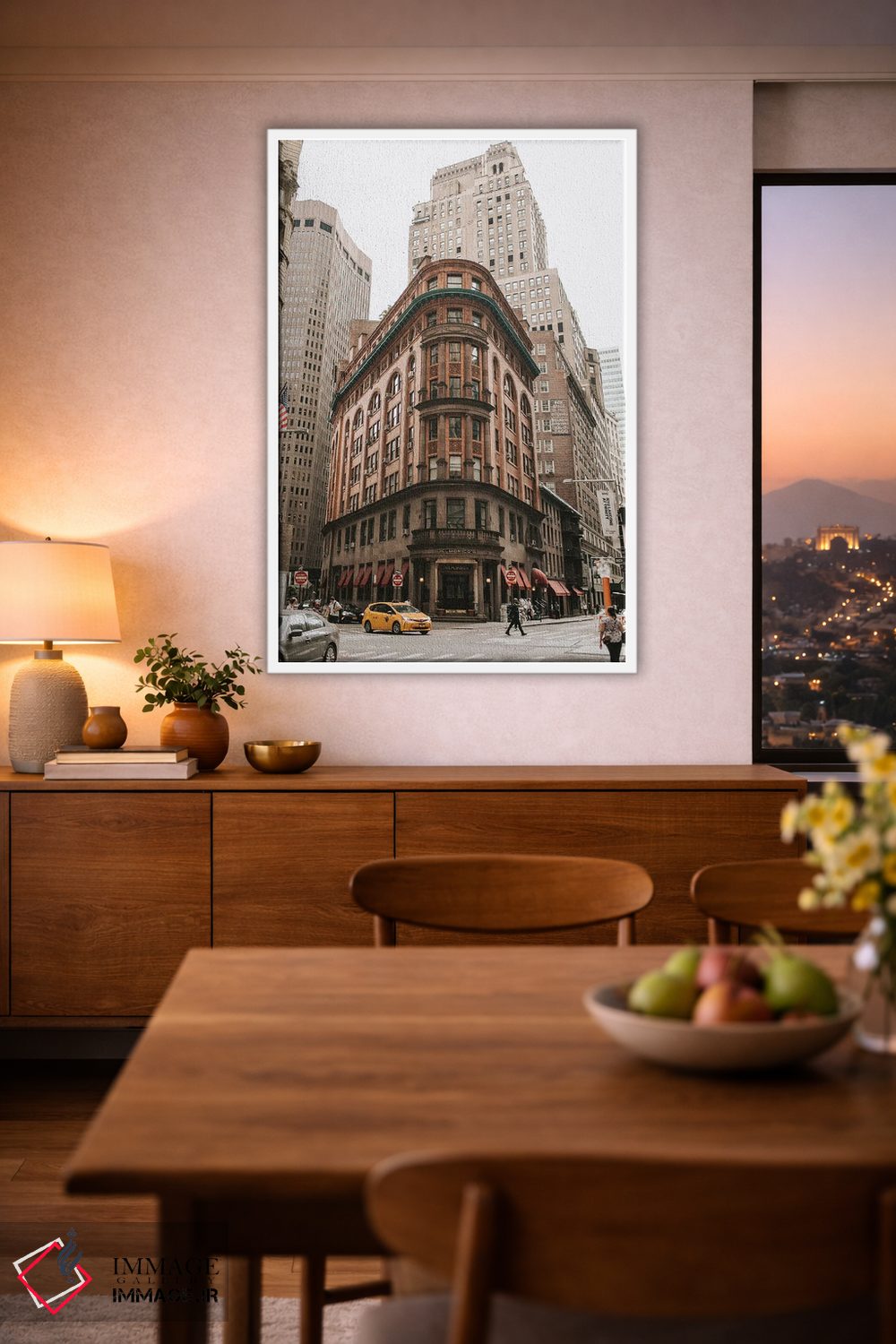 تابلو دکوراتیو صحنه خیابانی نیویورک اثر کارن منداو - D2W