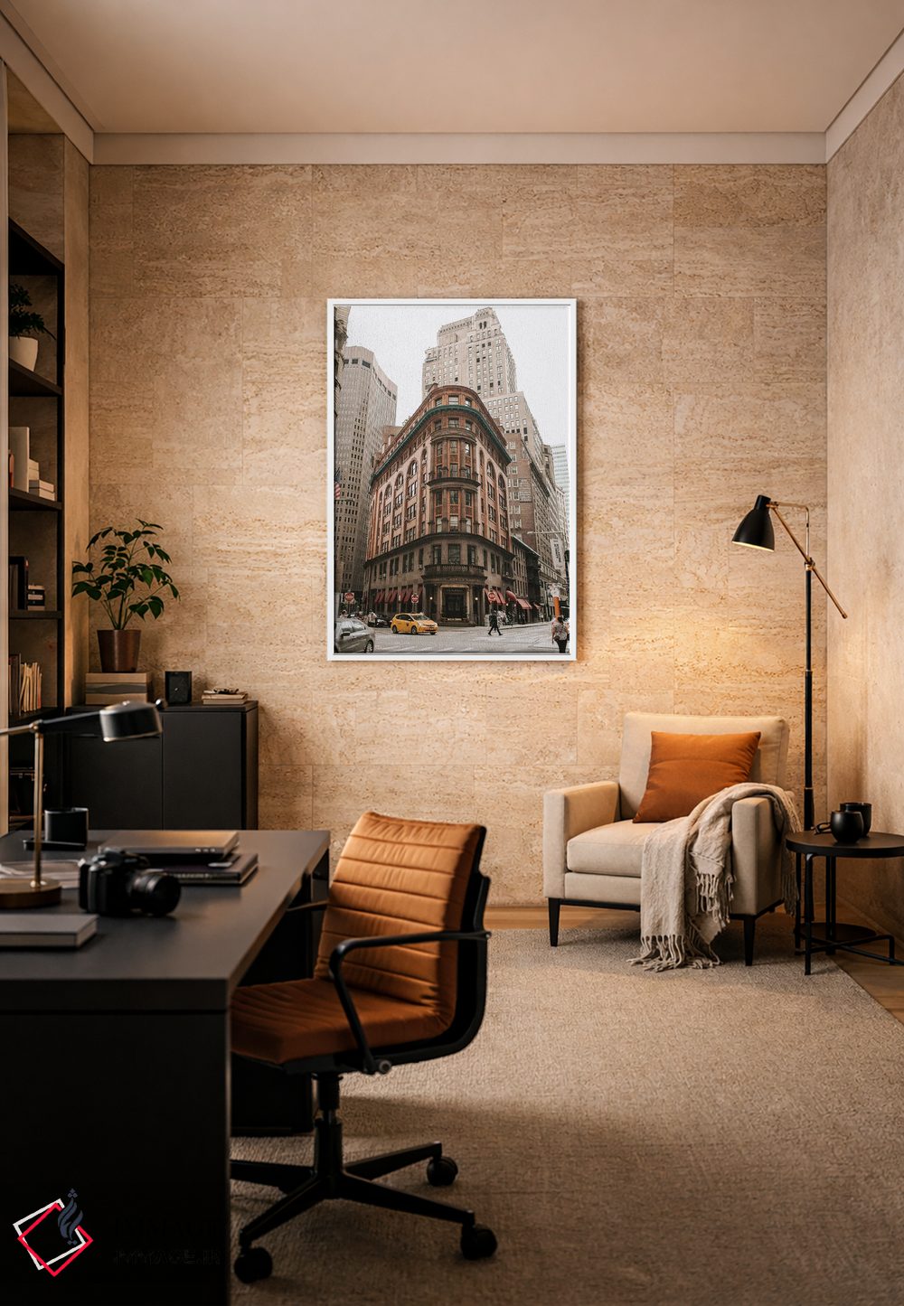 تابلو دکوراتیو صحنه خیابانی نیویورک اثر کارن منداو - D6W