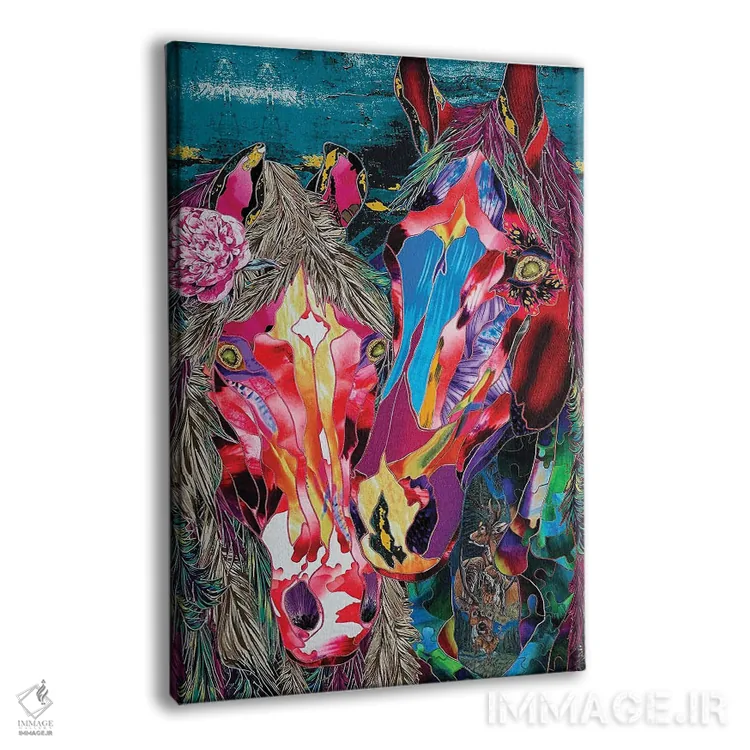 تابلو دکوراتیو اسب های جادویی اثر کاستیانتین مالگینف - نمای پرسپکتیو محصول