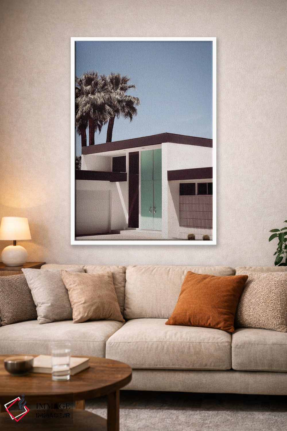 تابلو مدرن درب پام اسپرینگز اثر کارن منداو - D1W