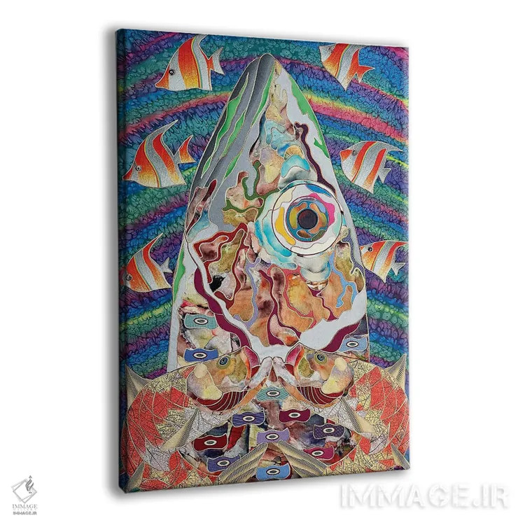 تابلو انتزاعی پادشاه اقیانوس اثر کاستیانتین مالگینف - نمای پرسپکتیو محصول