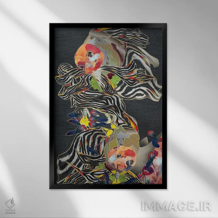 تابلو دکوراتیو نزدیک تر به نور اثر کاستیانتین مالگینف - نمای قابدار مشکی