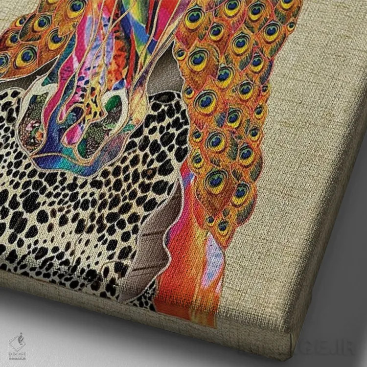 تابلو دکوراتیو اسب جادویی اثر کاستیانتین مالگینف - نمای نزدیک بافت بوم