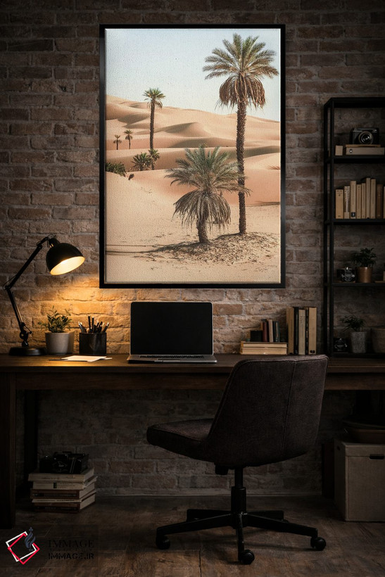 تابلو دکوراتیو نخل ها در بیابان اثر کارن منداو - D6B