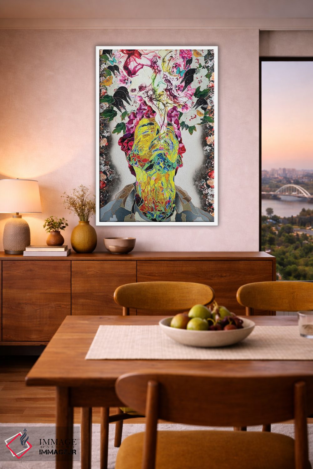 تابلو انتزاعی دنیای نو شجاع اثر کاستیانتین مالگینف - D6W